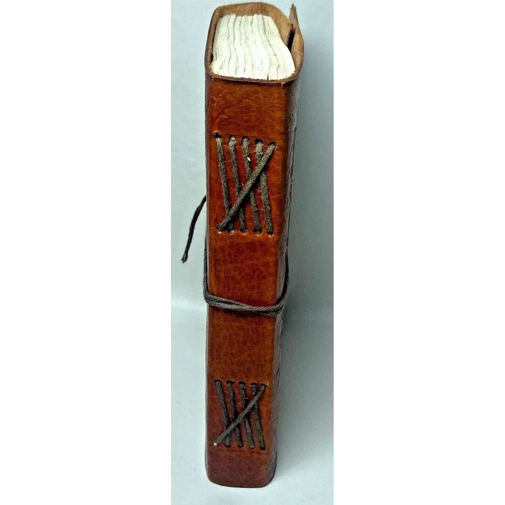 Leather Camel Journal Notebook Planner Handmade Unlined Paper Pages Bound‎